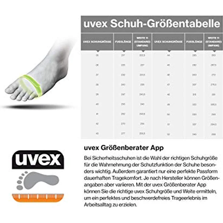Uvex Sicherheitsschuh uvex 2 S3, Ergonomischer und leichter Sicherheitsschuh mit optimaler Dämpfung und besten Klimaeigenschaften – Bild 2