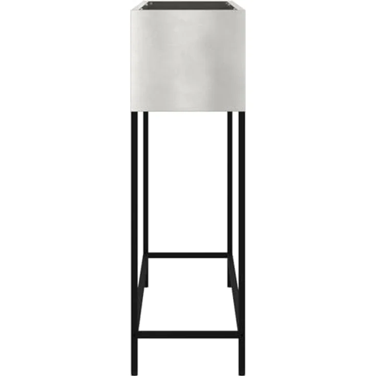 vidaXL Hochbeet 100x26x82 cm, rechteckiger Pflanzkübel aus gebürstetem Edelstahl, silber für drinnen und draußen – Bild 6