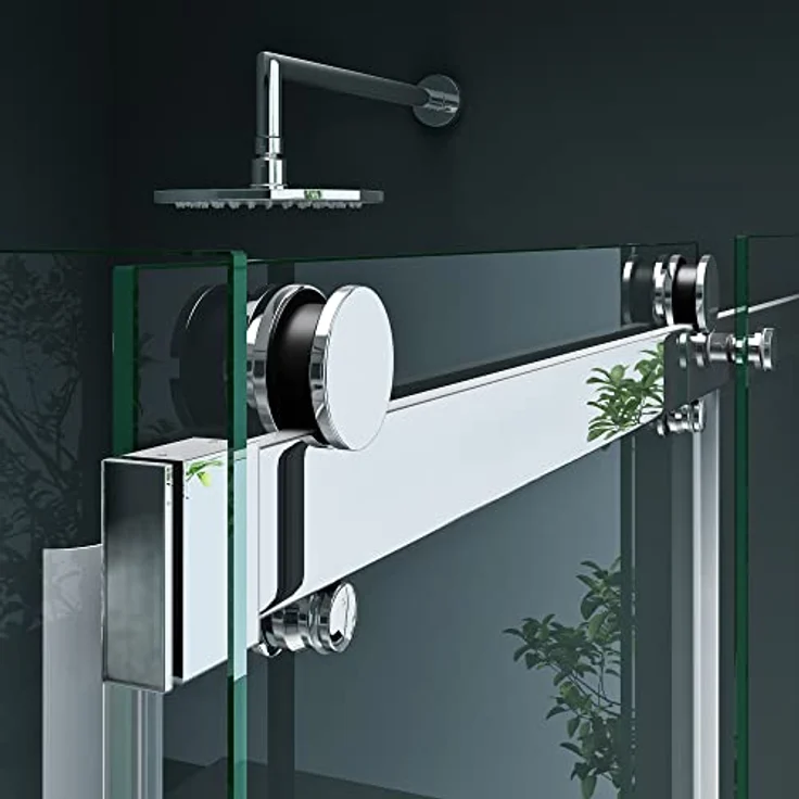 Mai & Mai Eckdusche Duschkabine Schiebetür Duschabtrennung Rechteckig 8mm ESG Nano Rav17, BxT: 120x70 cm, Klarglas mit Aluminium Rahmen und beidseitiger NANO-Beschichtung – Bild 4