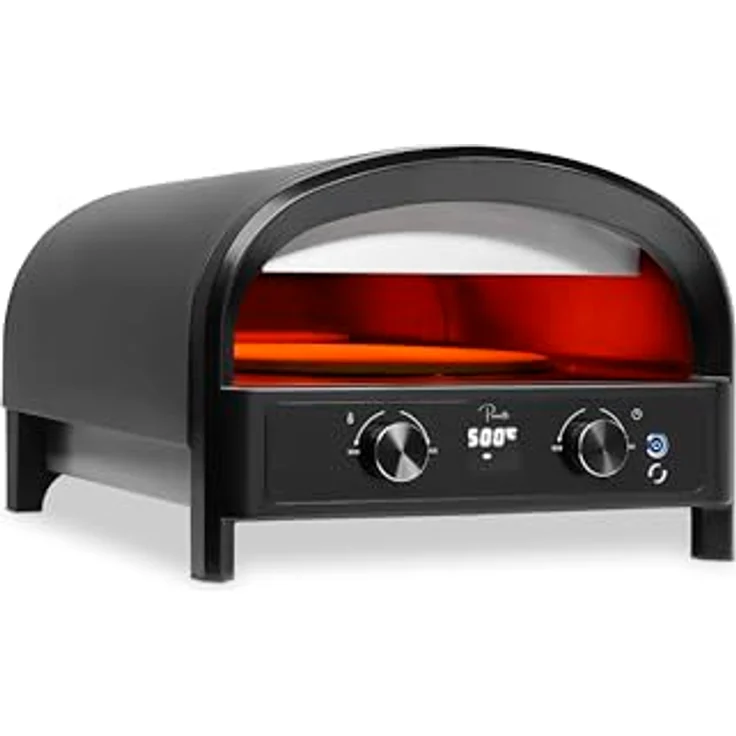 Panetti Pizzetta Primo – Elektrischer Pizzaofen mit 500 °C, rotierendem Stein & Infrarot, Pizza in 90 Sek. fertig – Bild 2