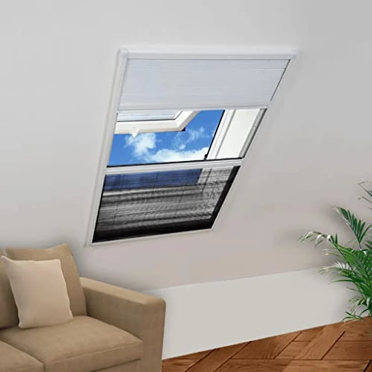 vidaXL Insektenschutz-Plissee für Fenster Jalousie Aluminium 60x80 cm – Bild 3