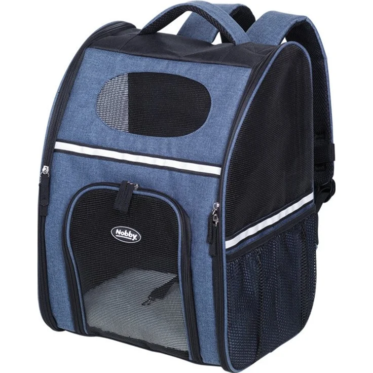 Nobby Tiertransporttasche Rucksack "RANA" bis 6,00 kg, strapazierfähig, Mikrofaser, grau – Bild 1