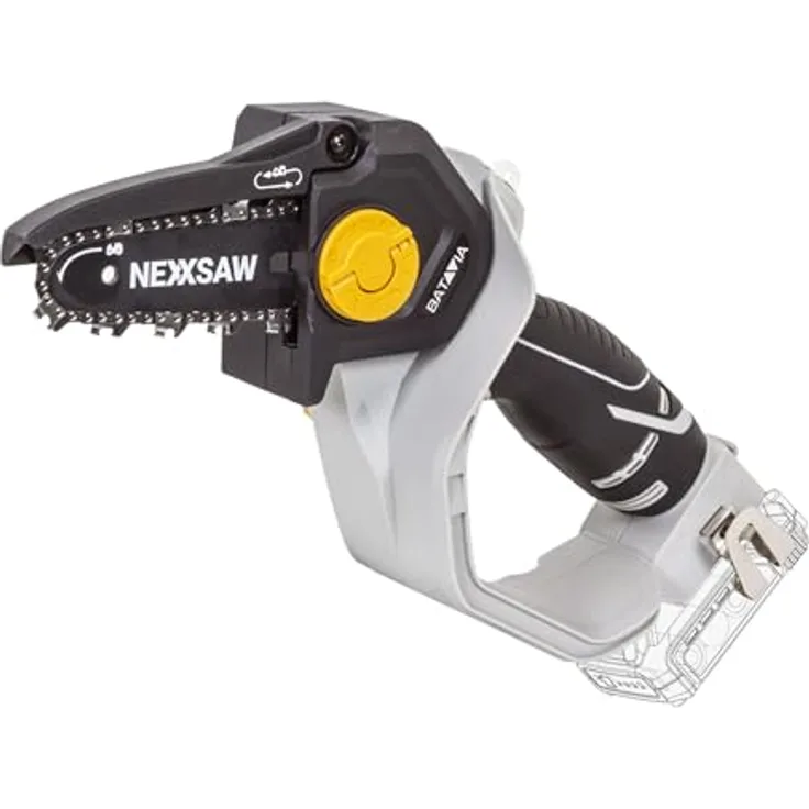 Batavia Nexxsaw V3.1, Akku-Kettensäge mit Ölschmiersystem und rotierendem Kopf, einhandbedienbar