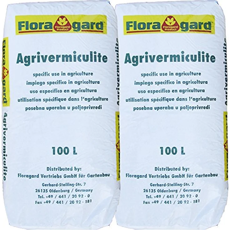 Floragard Vermiculite 2x100 L Brutsubstrat für Reptilien in Terrarien Abdeckmaterial im Kübel gegen Unkrautbefall und Verdunstung • 200 L – Bild 1