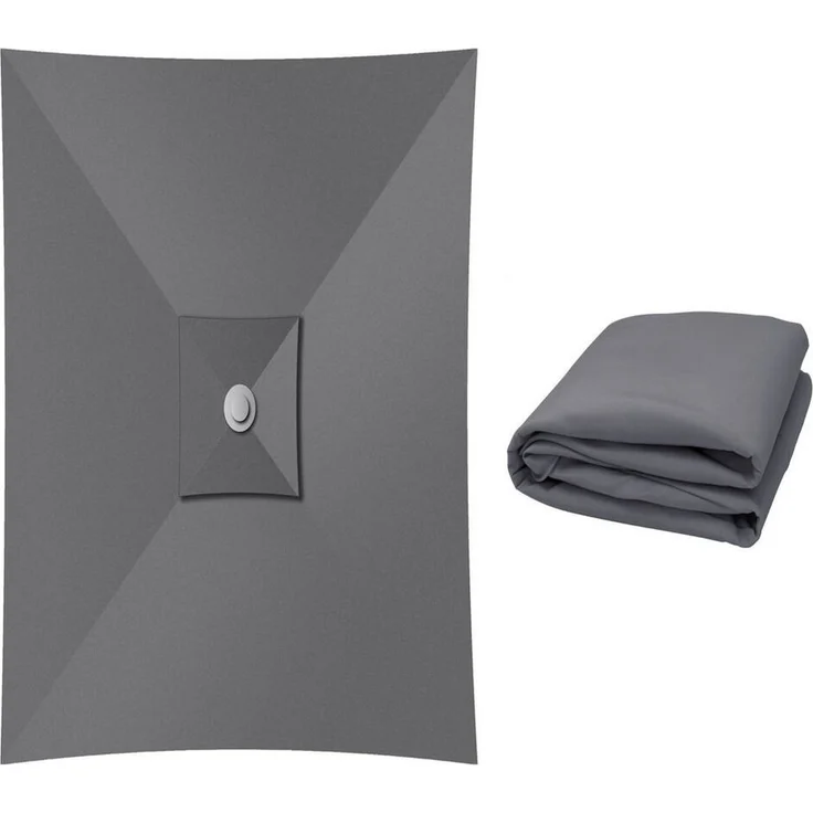 OUTFLEXX Pavillon-Ersatzdach, Grau, 3x3 m, UV-beständig, wasserabweisend