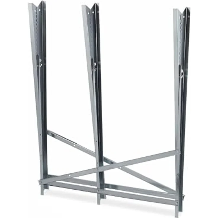 GARMIO Sägebock Sägebock verzinkt zusammenklappbarer Holzsägebock 4-fach, Extra robust, verkeilte Zinken, Greifzähne besserer Halt, 150 kg max. Belastbarkeit, silber – Bild 4
