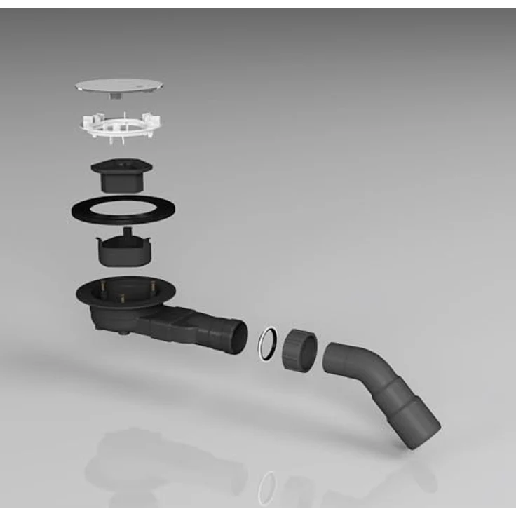 doporro Ablaufgarnitur AL05 für Duschwanne, Duschablauf mit 90 mm Durchmesser, herausnehmbarer Geruchverschluss und Haarsieb, hohe Ablaufleistung – Bild 4