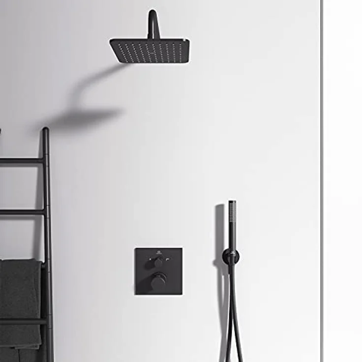 Ideal Standard Kopfbrauseanschluss Idealrain 400 mm, mattschwarze Oberfläche, kratzfest und pflegeleicht – Bild 4