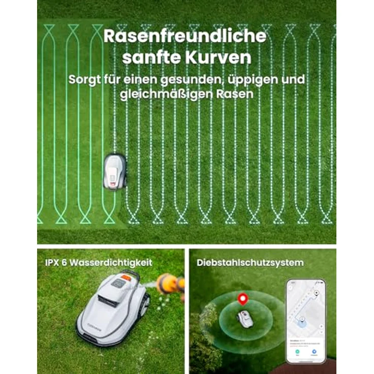 TERRAMOW V600, Mähroboter für Flächen bis 600m² mit TerraVision 2.0 und KI-gestützter Hindernisvermeidung – Bild 8