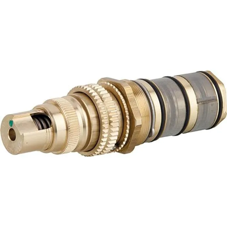 Hansa Thermo-Kartusche Varox mit Durchgangsschlüssel, G1/2 Anschlussgröße, Messing, für Duschinstallation, inkl. Thermostatkartusche und Schmutzfilter