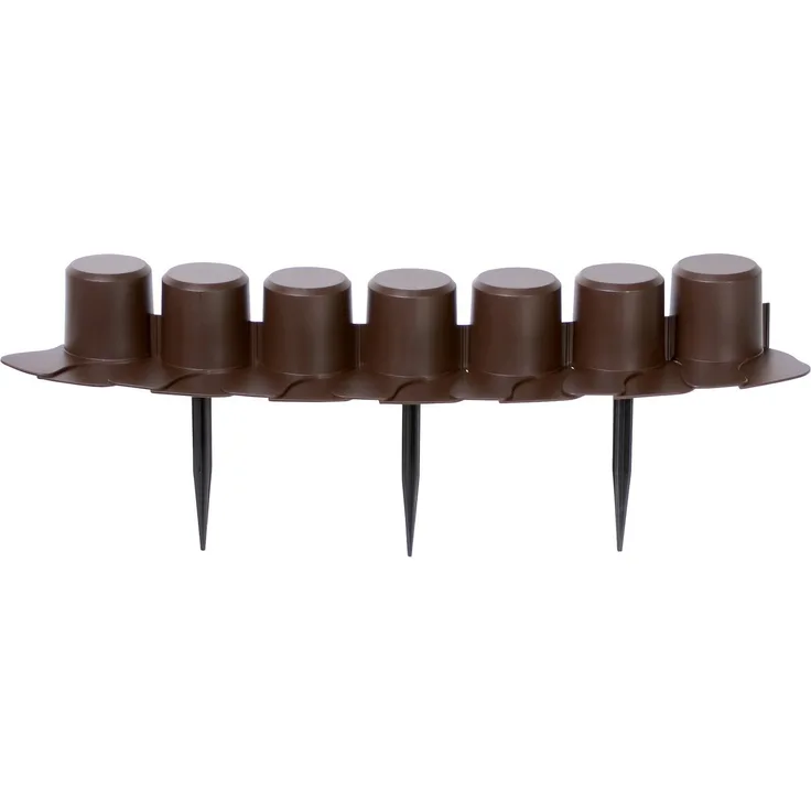 Prosperplast Palisade IPAL7 R222, 405 cm, dunkelbraun, Kunststoffeinfassung, 8 Elemente, Höhe 60 cm