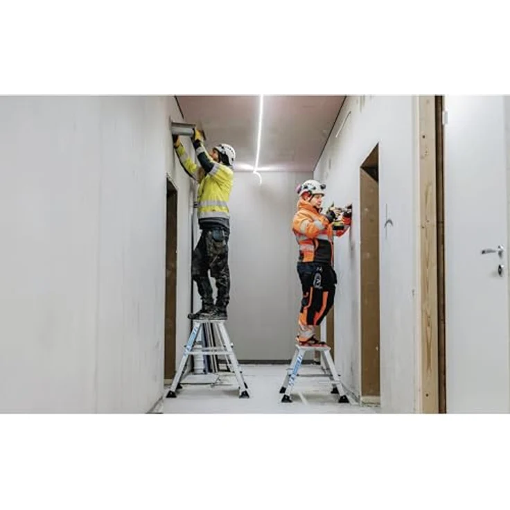 Zarges XLstep P, Podestleiter 2 x 4 Stufen, beidseitig begehbar, abriebfeste Holme, geeignet für Gitterrostflächen – Bild 6