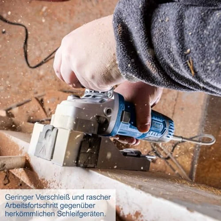 Scheppach LFR720 Lackierfräse, 720 Watt, stufenlos einstellbare Frästiefe bis 0-0,3 mm, ergonomische Handhabung – Bild 9