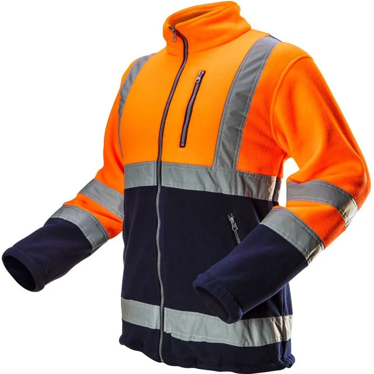 Warnschutzjacke aus Polar Fleece 280g-m² orange L – Bild 1