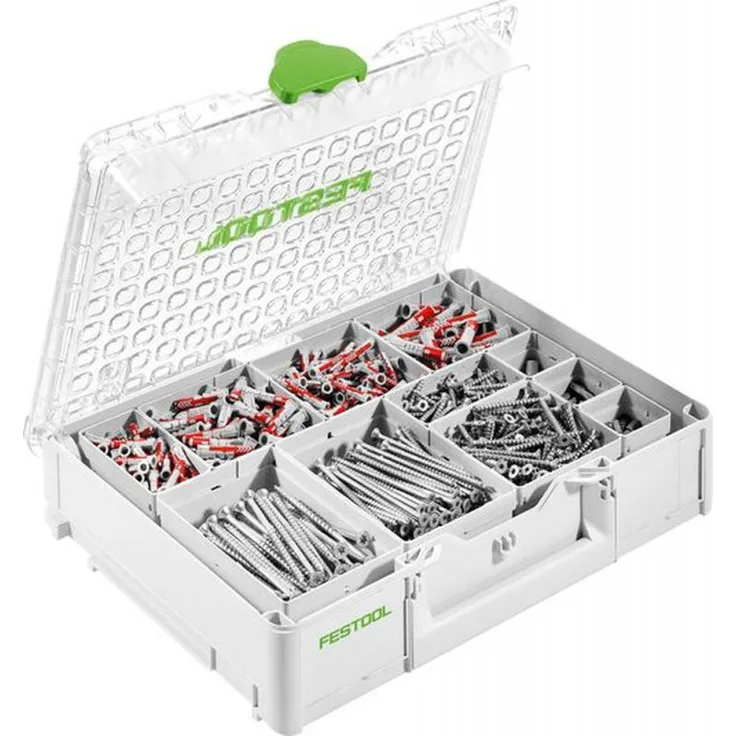 Festool SYS3 ORG M 89 SD Systainer Organizer ( 577353 ) + 650 tlg. Schrauben und Dübel Sortiment