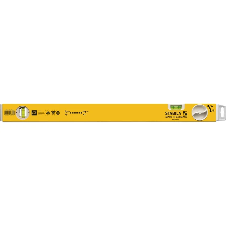 STABILA Teleskop-Wasserwaage Type 80 T, 63–105 cm, Alu-Profil mit Teleskopsystem, 1 Horizontal-Libelle, 1 Vertikal-Libelle, integrierte Rutsch-Stopper, Made in Germany – Bild 2