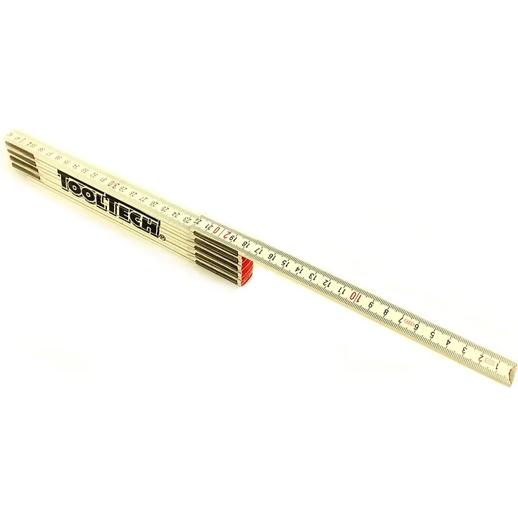 ToolTech Holz Zollstock 2 Meter