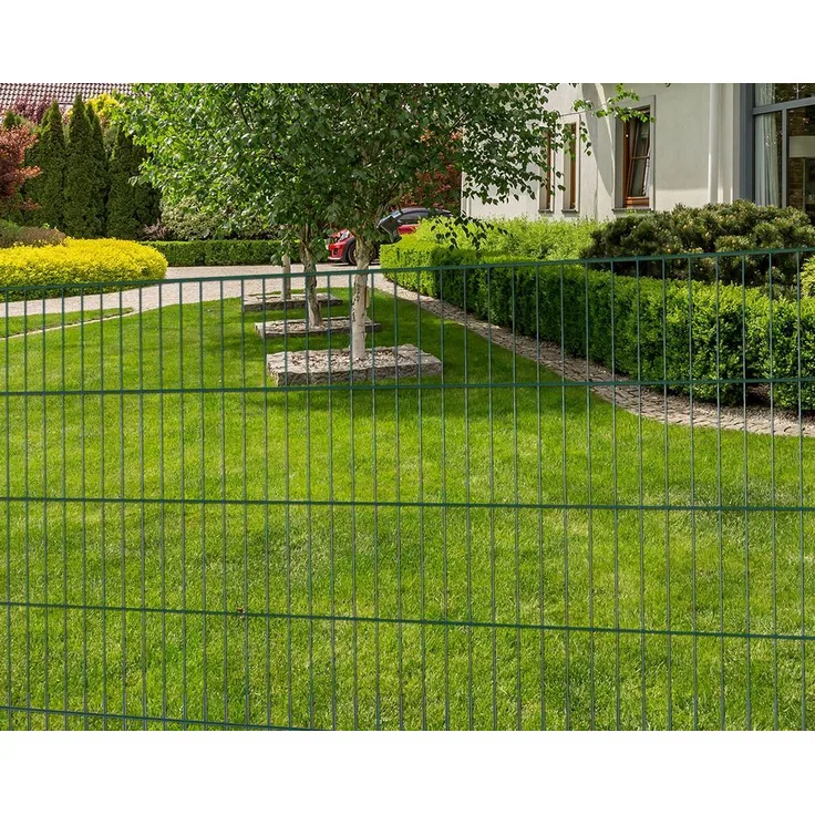 Peddy Shield Einstabmatten-Set, 10 Stück, grün RAL6005, 100 cm x 200 cm, verzinkt und pulverbeschichtet, ohne Pfosten