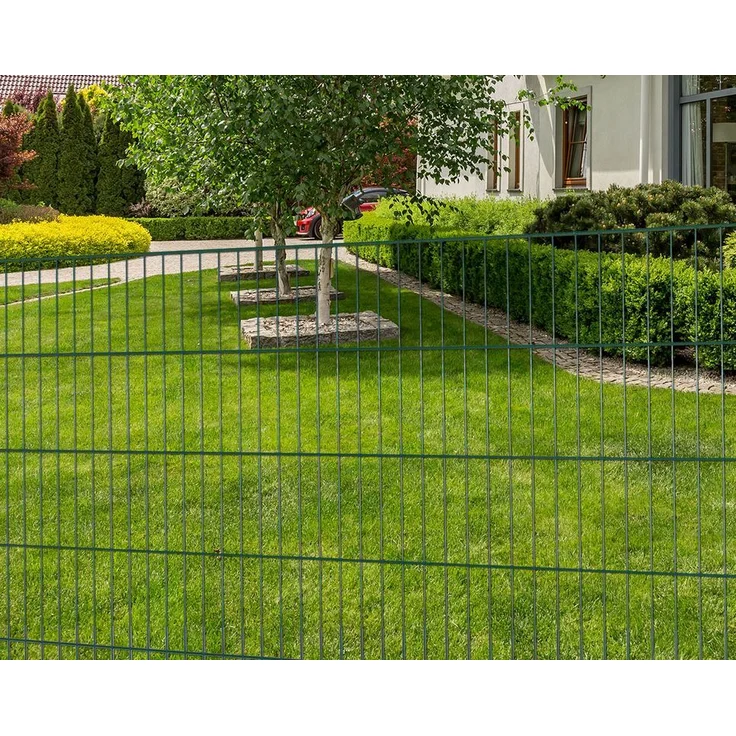 Peddy Shield Einstabmatten Set, 5 Elemente in grün RAL6005, 75cm x 200cm, verzinkt und pulverbeschichtet ohne Pfosten
