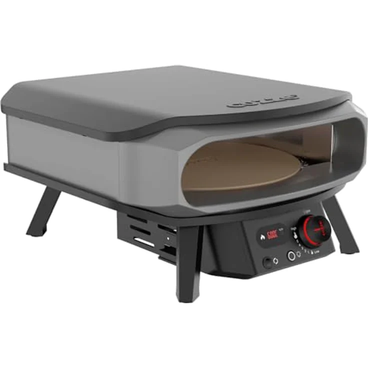 COZZE Gas-Pizzaofen Premium Rotate 42 cm, 8 kW, drehbarer Pizzastein, Temperaturen bis 500°C, große Grillfläche 42.5 x 42.5 cm – Bild 3