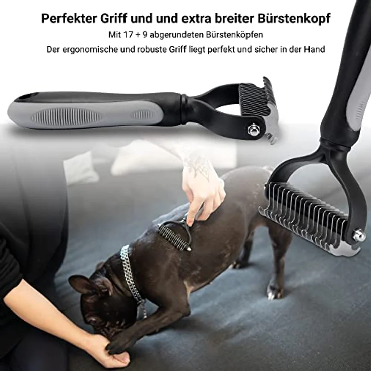 FinoPet 6er Mega-Set auch als Starterset Pflegebürsten, mit verschiedenen Hundebürsten und Katzenbürsten inklusive Entfilzungsbürsten, ideales Katzenzubehör/Hundezubehör für die Fellpflege – Bild 5