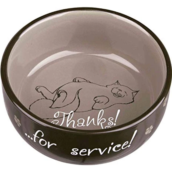 Trixie Katzennapf Thanks for Service, Keramik, 1 Stück - Sortierte Farbe (1er Pack) – Bild 2