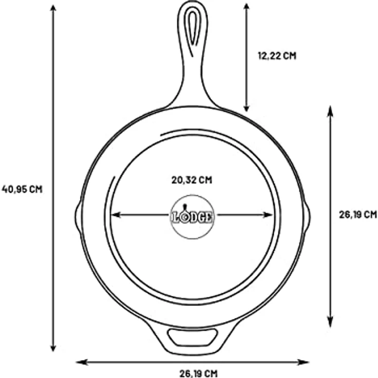 Lodge Cast Iron Skillet L8SK3, 26 cm – Bild 5