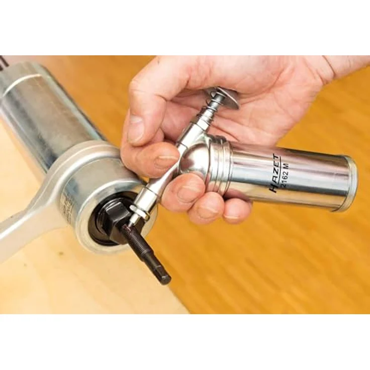 Hazet 2162M Mini-Fettpresse, für loses Fett, Füllmenge 80 g, präzise Dosierung – Bild 3