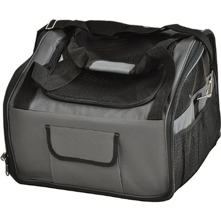 nanook Transporttasche Transportbox für kleine Hunde, Katzen und Nager, Tragetasche Haustier-Rucksack, faltbar, atmungsaktiv, Platz sparend, blau – Bild 2