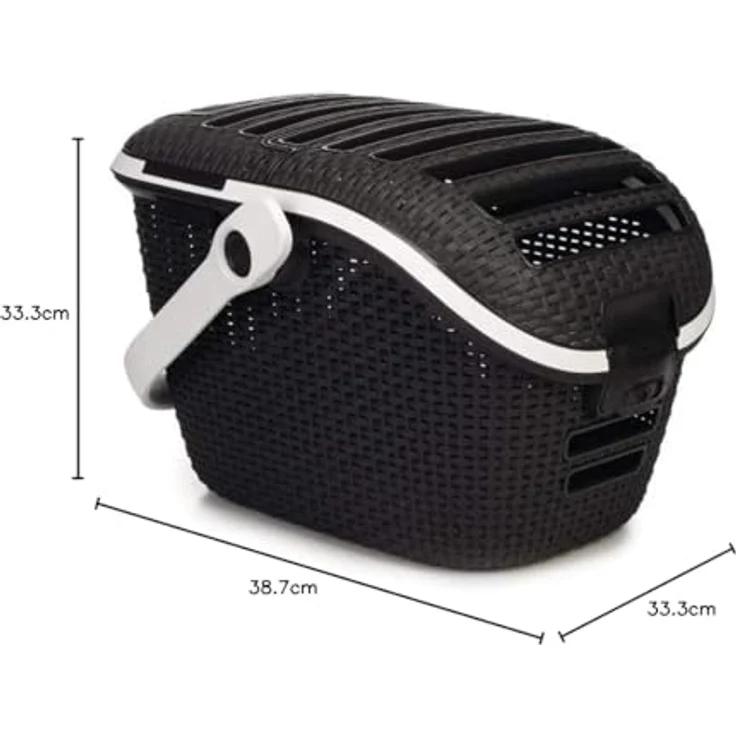 Curver Tiertransportbox Transportbox anthrazit für Katzen, Sicherheit und Komfort mit Verschlusssystem und Kontakt-Klappe  – Bild 2