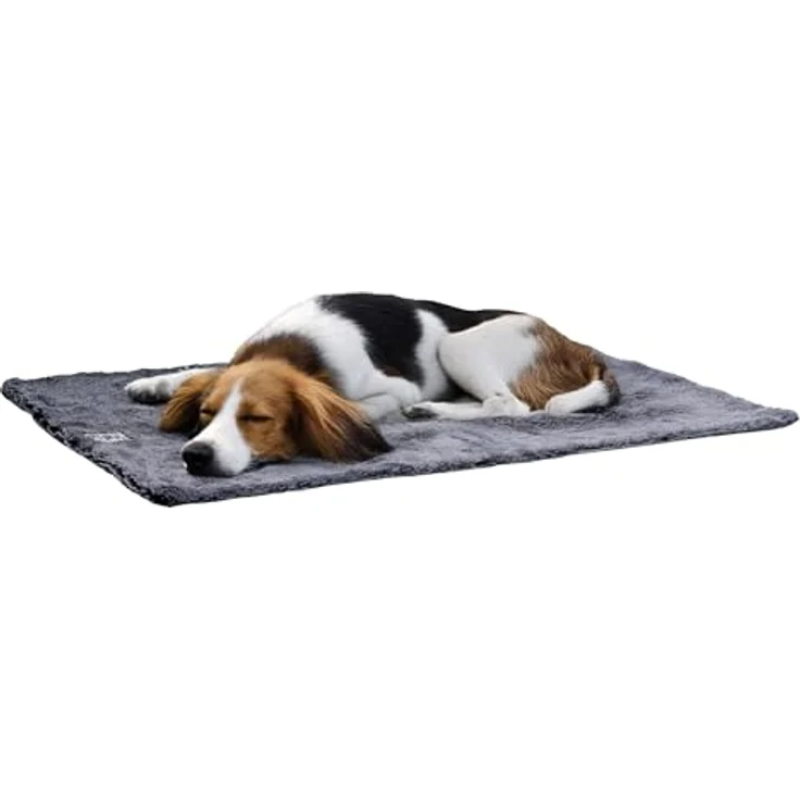 Beeztees Nano Plaid Chill Kuzzi, Hundedecke mit Ferninfrarot-Wellenenergie, Grau, 76 x 102 cm – Bild 1