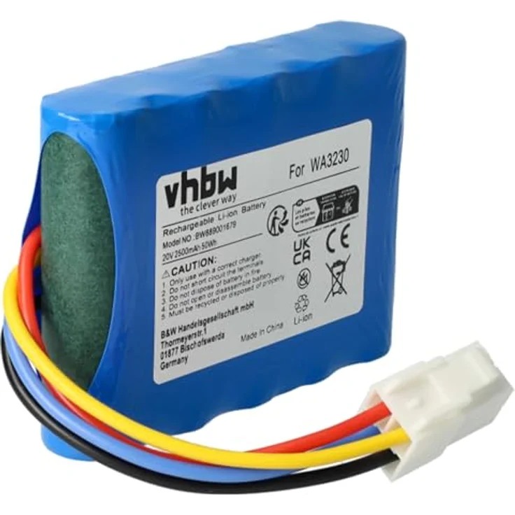 VHBW vhbw Akku für Landxcape Rasenroboter CR208E, LX835, LX992, R800 SMART, 2500mAh, 20V, Li-Ion – Bild 1