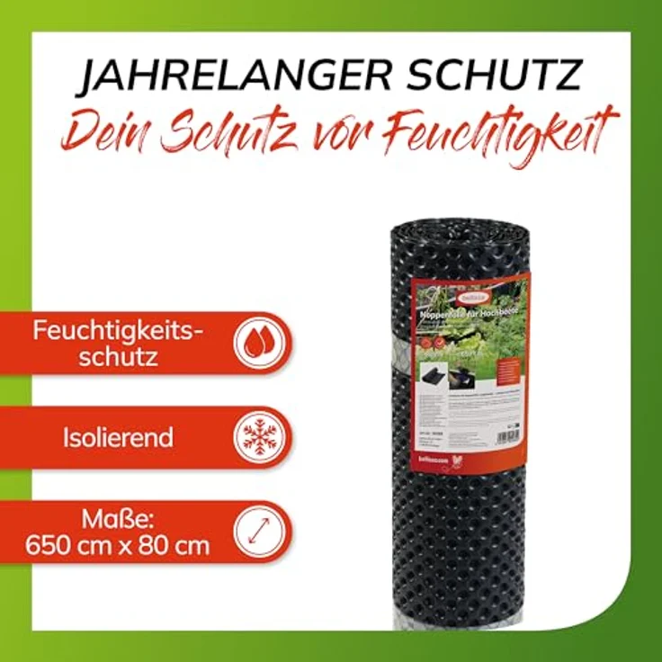 Noppenbahn Hochbeet Noppenfolie 80cm x 6,5m für Holz-Hochbeete - Bellissa – Bild 3