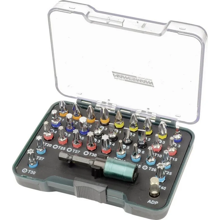 Brüder Mannesmann Werkzeuge M29710 Bit-Set, 32-teilig mit verschiedenen Bits für vielseitige Anwendungen – Bild 1