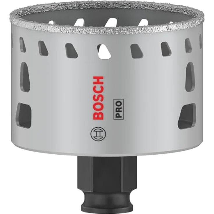 Bosch 1x PRO Tile Power Change Plus Lochsäge (Ø 64 mm, für harte und weiche Fliesen, Professional Zubehör Bohrmaschine/Schrauber)
