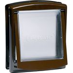 PetSafe Haustierklappe K755SGIFD, transparente Plastikklappe mit Verschlussplatte, passend für Türen bis 18 kg