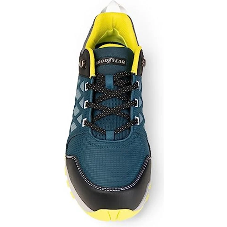 GOODYEAR S1P Sicherheitsschuhe, Atmungsaktive Arbeitsschuhe in Petrol/Gelb, Größe 45 – Bild 5