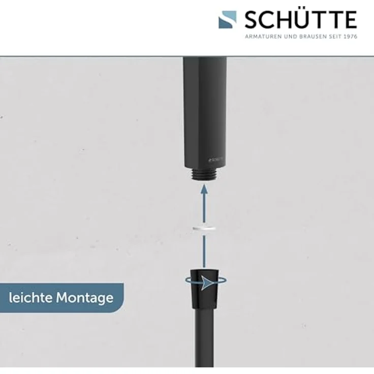 Schütte Handbrause 'Samoa Rain', mattschwarz, Ø 13 cm, 3 Strahlarten, Antikalk-Noppen, 50 % Wassersparend – Bild 4