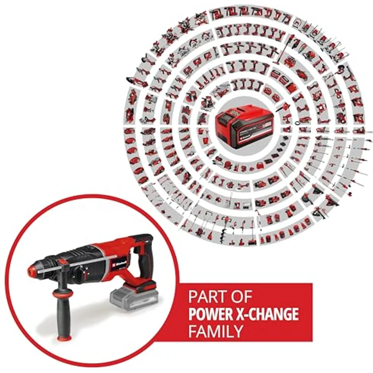 Einhell Professional Akku-Bohrhammer TP-HD 18/26 D Li BL - Solo, inkl. Koffer, ohne Akku - kraftvoller Brushless Motor, SDS-plus-Werkzeugaufnahme – Bild 2