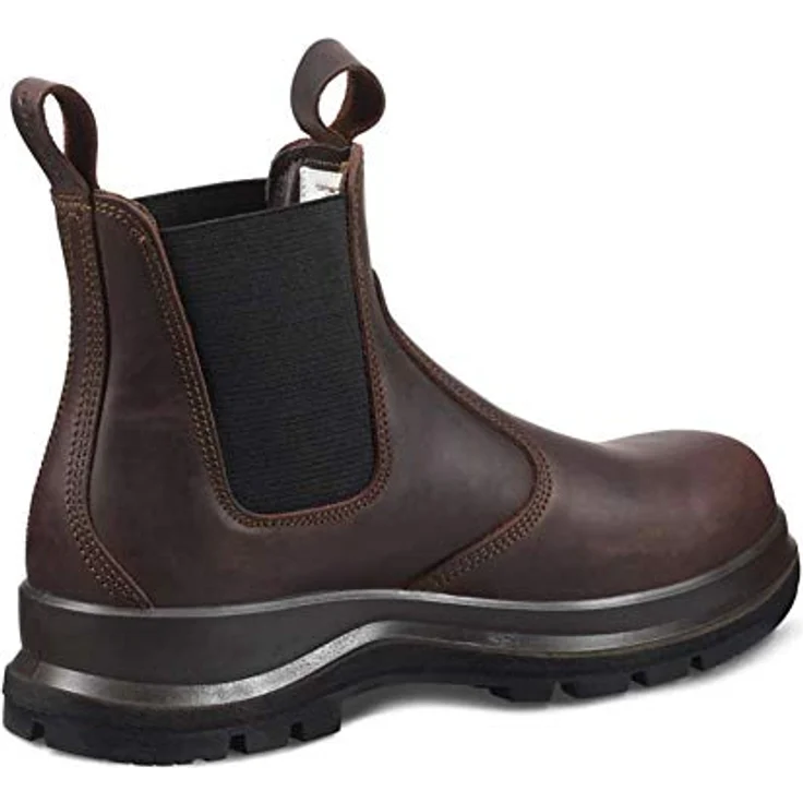 Carhartt Chelsea S3 Sicherheitsschuhe, halbhohe Stiefelette aus geöltem Leder, wasserbeständig, braun – Bild 3
