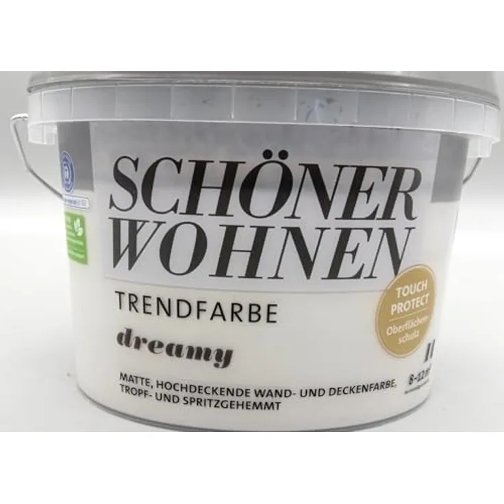 SCHÖNER WOHNEN FARBE Wandfarbe SW Trend, Dispersionsfarbe matt, 1,0 L Dreamy 7597, hochdeckend und scheuerbeständig