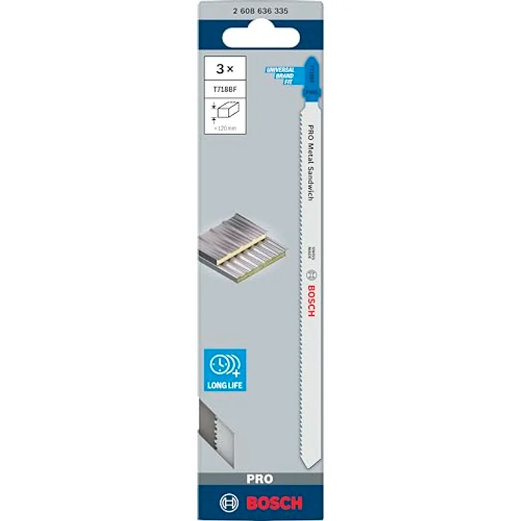 Bosch Professional Stichsägeblatt (3 Stück, für Metall bis zu 120 mm, Zubehör für Stichsäge) – Bild 2