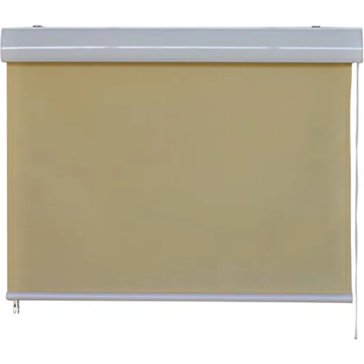 Jet-Line® | Senkrechtmarkise | Außenrollo | Balkonrollo | Vertikalmarkise | Kasetten | Balkonmarkise | Beschattung | Balkonrollo | Sichtschutzrollo | beige | Kassette | 1.7 x 2.3 | Garten | Terrasse