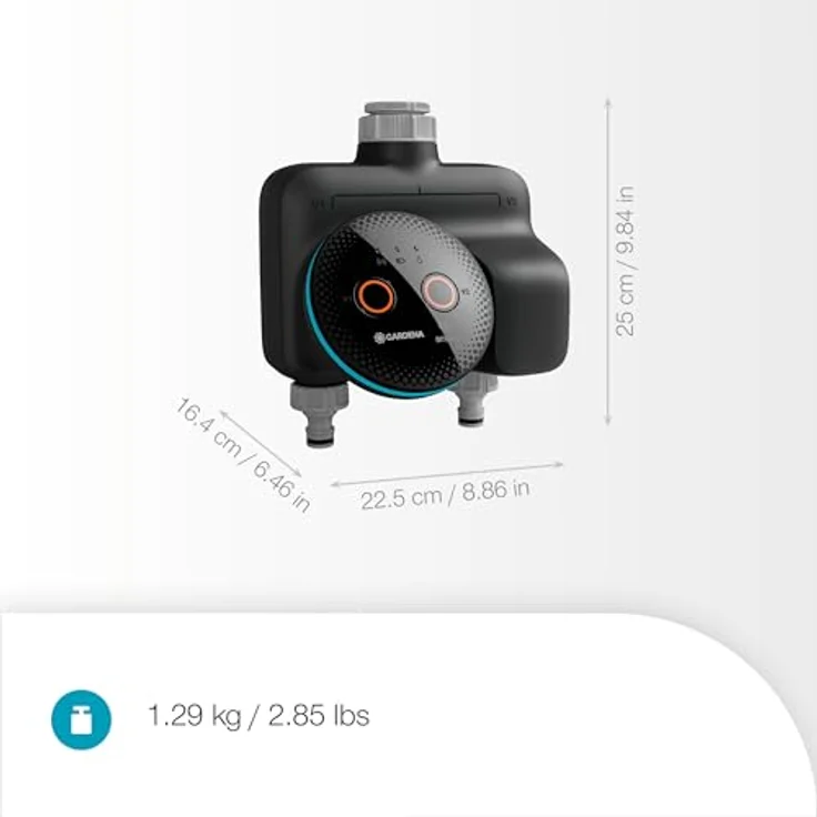 Gardena smart Dual Water Control Set, Bewässerungssteuerung für zwei Gartenbereiche, datengesteuert und Smart Home kompatibel, hochwertige Ventiltechnik – Bild 5