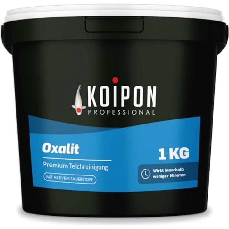 KOIPON Oxalit 1 kg Teichschlammentferner, aktiver Sauerstoff für gezielte Teichreinigung von Laub und Ablagerungen