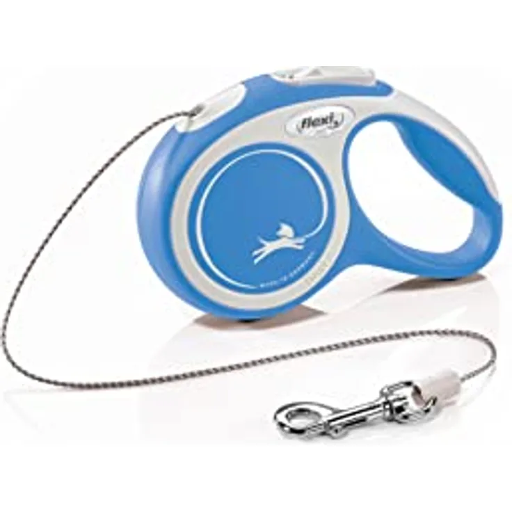 flexi Hundeleine, ausziehbar, mit weichem Griff, 3 m / 5 m / 8 m / 8 m / 8 - 20 kg, blau