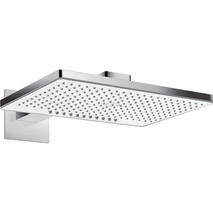 hansgrohe Kopfbrause Rainmaker Select 460 2jet mit Brausearm weiß / Chrom, Durchflussmenge bis zu 18 l/min