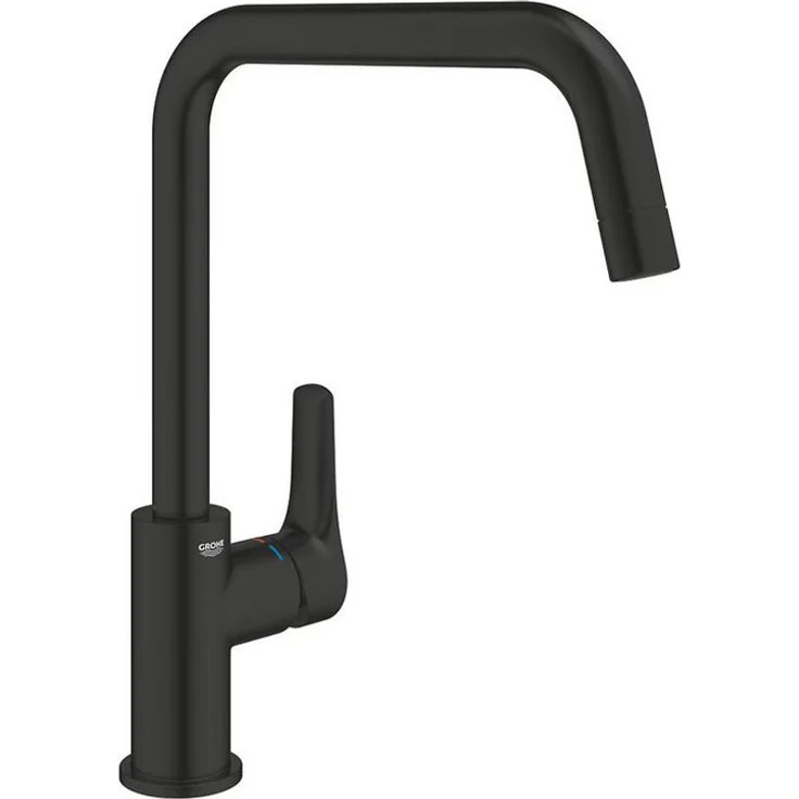 Grohe Eurosmart Küchenarmatur, hohe U-Auslauf, schwenkbar, Matt Black
