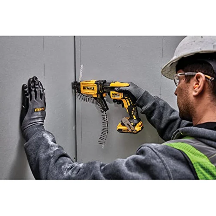 DeWalt Schnellbauschrauber mit Magazinvorsatz (2,0 Ah XR Akku, 18 Volt, bürstenlos, leicht und kompakt, mit LED, Zubehör, Magazinvorsatz, T STAK Box II und 2x XR Li-Ion Akkus) DCF620D2K – Bild 5