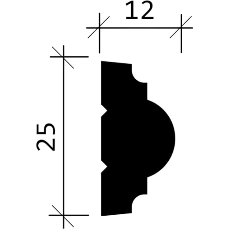 Profhome Zierleiste 651322, Leisten-Set mit 28 Zierleisten, 56 m, extrudiertes Polystyrol (XPS), weiß, für Innen- und Außenbereich – Bild 5